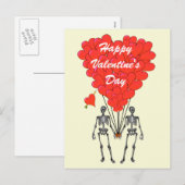 Lustige Skelette romantische Valentinsgrüße Feiertagspostkarte (Vorne/Hinten)