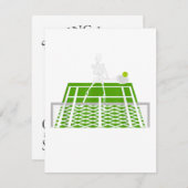 lustige Skelettkugel beim Tennisspielen Einladung (Vorne/Hinten)