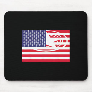 Lustige Sket Sterne USA-Flagge Rot Weiß Disc Golf Mousepad