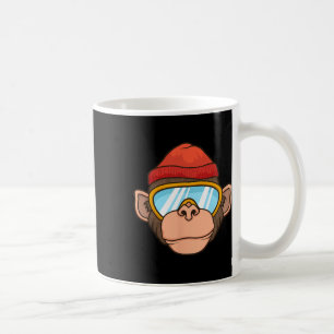 Lustige Ski-Affen-Brille Gorilla-Ski fahren Berg G Kaffeetasse