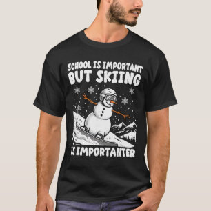 Lustige Skifahren Snowboard-Lehrer Winter Skischul T-Shirt