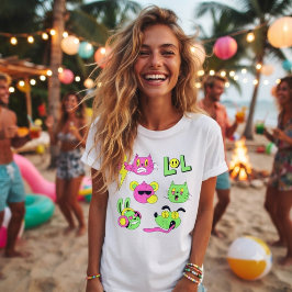 Lustige skurrile Cartoonfiguren Tri-Blend Shirt