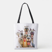 Lustige skurrile Tiere Tasche (Rückseite)