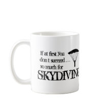 Lustige Skydiving Kaffee-Tasse