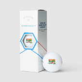 Lustige „Slice Left“-Warnung Golfball-Design Golfball (Verpackung)