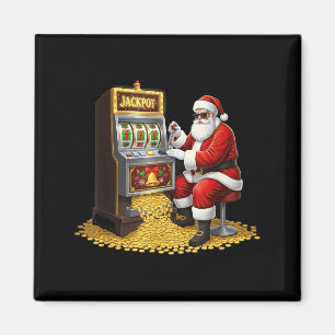 Lustige Slot-Machine-Santa-Weihnachtsgrafik-Kasino Magnet