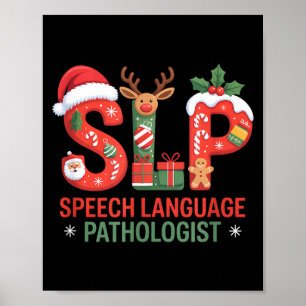 Lustige Slp Weihnachtsrede Sprachtherapeut Ho Poster