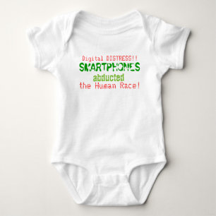 Lustige Smartphones Digitale Notlage Rot Grün Baby Strampler