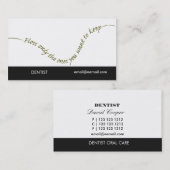 Lustige smiley-Glasschlacken-Zahnarzt-Zahnpflege Visitenkarte (Vorne/Hinten)