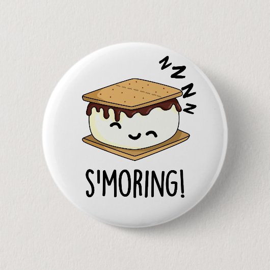 Lustige S'more-Wortspiele Button (Vorderseite)