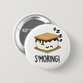 Lustige S'more-Wortspiele Button (Vorne & Hinten)