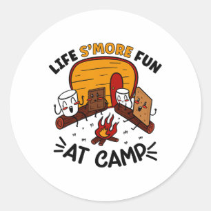 Lustige S'mores Camping Lagerfeuer Marshmallow Leb Runder Aufkleber