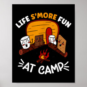 Lustige Smores Camping Lagerfeuer Marshmallow Lebe Poster