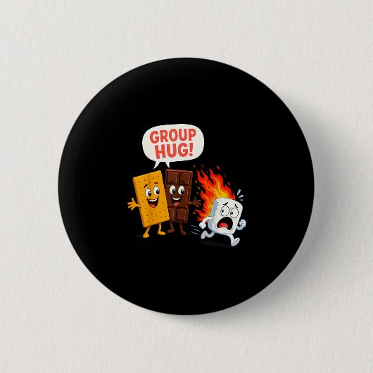 Lustige S'mores-Marshmallow  Button (Vorderseite)