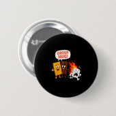 Lustige S'mores-Marshmallow  Button (Vorne & Hinten)
