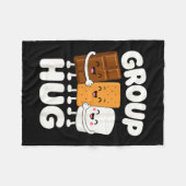 Lustige S'mores-Marshmallow-Lagerfeuer Fleecedecke (Vorderseite (Horizontal))