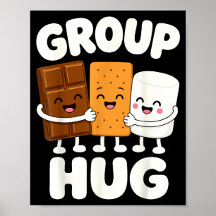 Lustige S'mores-Marshmallow-Lagerfeuer Poster