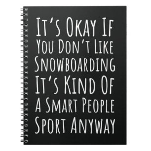 Lustige Snowboard-Geschenke Snowboarder Humorliebh Notizblock