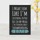 Lustige Snowboard-Karten Humor Snowboarder Sportar Karte (Gelbe Blume)