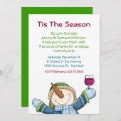 Lustige Snowman-Feiertags-Cocktail-Party Einladung (Vorne/Hinten)