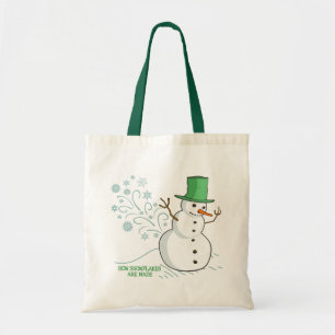 Lustige Snowman-Furz-Schneeflocken Tragetasche