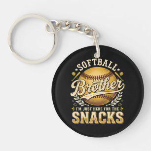 Lustige Softball-Bruder-Snacks Sport Schlüsselanhänger