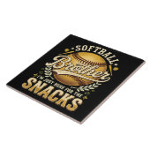 Lustige Softball-Bruder-Snacks-Sportarten Fliese (Seite)