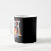 Lustige Softball-Mama Baseball-Mama zum Muttertag Kaffeetasse (Vorderseite Links)