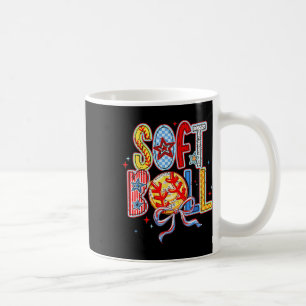 Lustige Softball-Mama Baseball-Mama zum Muttertag  Kaffeetasse