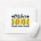 Lustige Softball-Pitcher-Mutter eines Softball-Pit Mousepad (Mit Mouse)