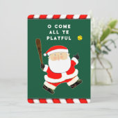 lustige Softball-Urlaubskarten Feiertagskarte (Stehend Vorderseite)