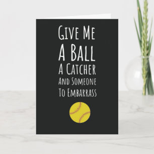 Lustige Softball-Werfer-Karten Spieler Sport Mädch Karte