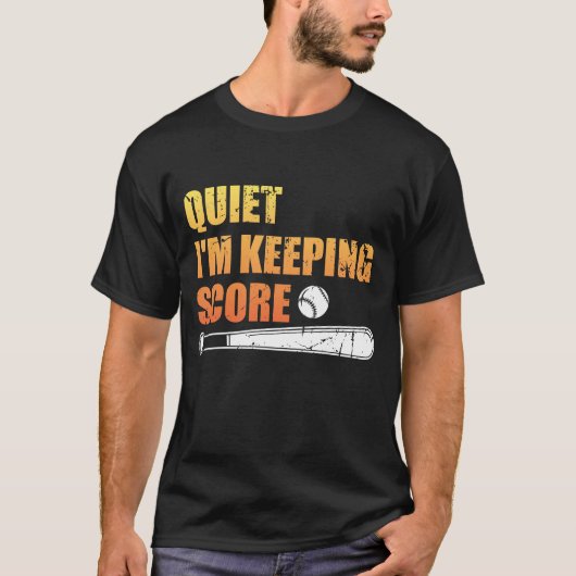 Lustige Softballscorekeeper-Ruhe behalte ich Kerbe T-Shirt (Vorderseite)