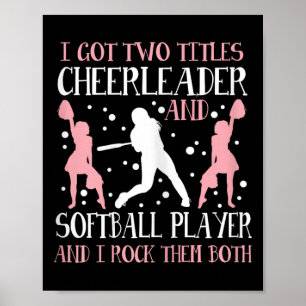 Lustige Softll Cheer Lover Grafik Frauen Mädchen C Poster