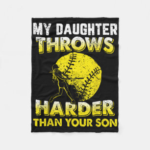 Lustige Softll Dad-Shirts, die meine Tochter härte Fleecedecke