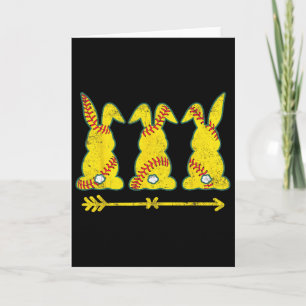 Lustige Softll Sport Osterhase Kaninchen Ostern Karte