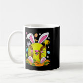 Lustige Softll- und Hasengesicht-Eier Frohen Oster Kaffeetasse (Links)