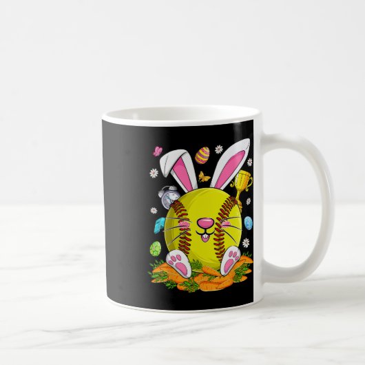 Lustige Softll- und Hasengesicht-Eier Frohen Oster Kaffeetasse (Rechts)
