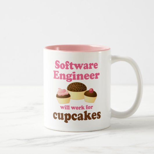 Lustige Software Engineer Zweifarbige Tasse (Rechts)