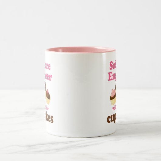 Lustige Software Engineer Zweifarbige Tasse (Mittel)