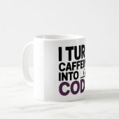 Lustige Software-Entwickler-Kaffeetasse — "Ich ver Kaffeetasse (Vorderseite Links)