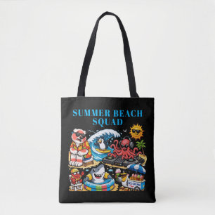 Lustige Sommer-Strandparty-Tiere - DJ Octopus & Su Tasche