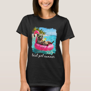 Lustige Sommer-Vibes Waschbär Frauen Mädchen wilde T-Shirt