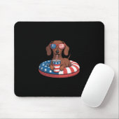 Lustige Sommerferien 4. Juli Dachshund  Mousepad (Mit Mouse)