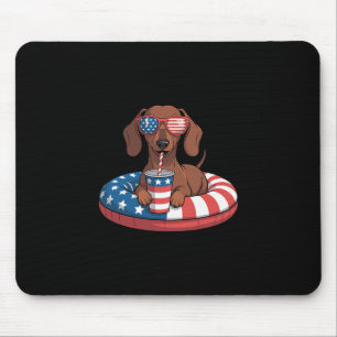 Lustige Sommerferien 4. Juli Dachshund Mousepad