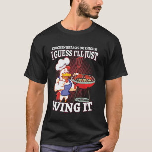 Lustige Sommerferien Chicken Wings BBQ Grillmast T-Shirt