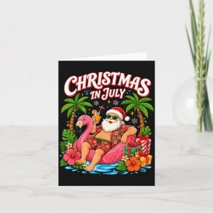 Lustige Sommerferien Santa Flamingo Sommer Weihnac Karte