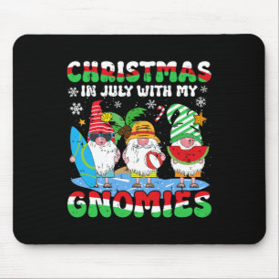 Lustige Sommerurlaub-Gnome Für Weihnachten Mousepad