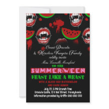 Lustige Sommerween-Vampir-Party-Einladung