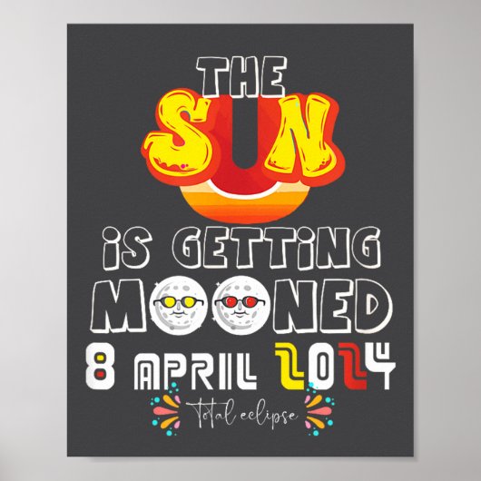 Lustige Sonne wird von Mondfinsternis überrascht S Poster (Vorne)